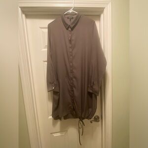 Unisex dark taupe multi functional top